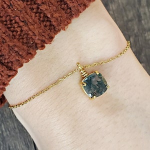 Genuine Moss Agate Bracelet, matching moss agate bracelet, unique moss agate bracelet, raw moss agate bracelet, size inclusive bracelet