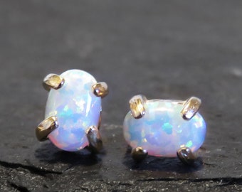 October birthstone opal earrings, october birthstone earrings, october studs, opal earrings, white opal earrings, white october opal studs