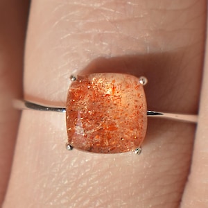 Sunstone ring, sunstone square ring alternative engagement ring, sunstone ring, sunstone engagement ring, sunstone ring, oregon state