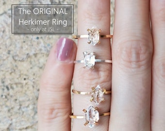 Raw diamond ring, Clear raw herkimer diamond ring, clear small diamond, natural diamond ring, genuine herkimer diamond ring, herkimer