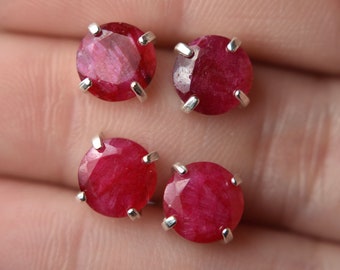 Ruby Stud Earrings | Etsy Ruby Stud Earrings | Etsy