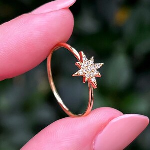 8 Point Star Ring - Etsy