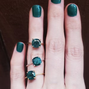 Smaragd Ring, Smaragd Ring für Frauen, Smaragd Ring, Vintage Ring, Smaragd Ring für Frauen, einzigartiger Vintage Smaragd Ring, Smaragd Solitär Bild 7