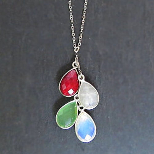 Teardrop Family Tree Necklace Custom 