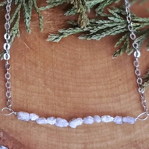 April Birthstone, raw diamond bar necklace, raw diamonds,rough diamond necklace,natural raw diamond necklace, april birthstone necklace