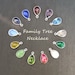 Dangle Family Tree Necklace, Custom Family Tree Necklace, Real Gemstone ...