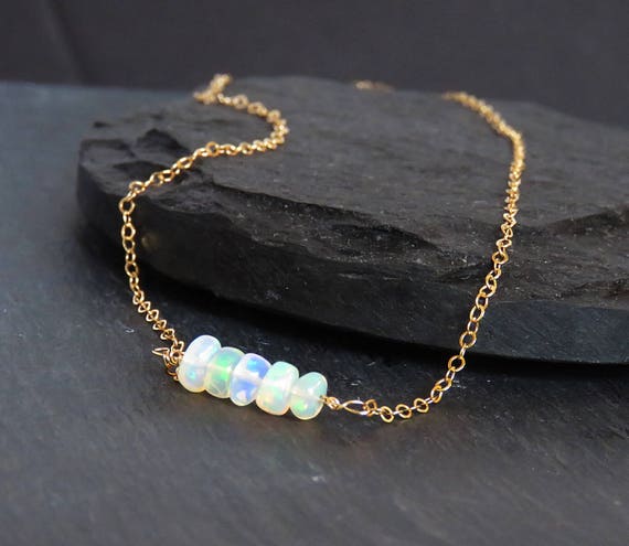 Beaded bar necklace deals