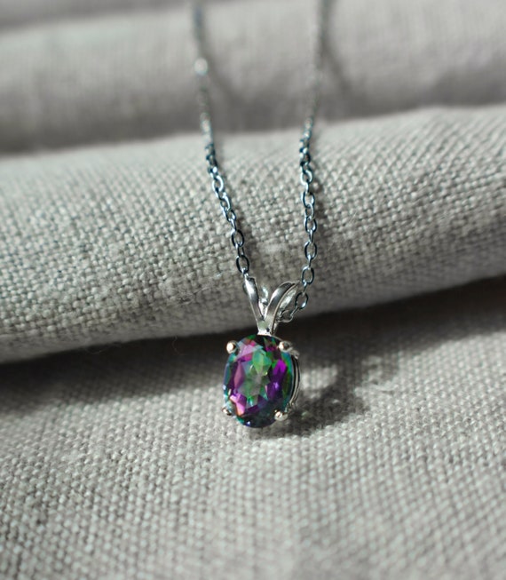 Created Alexandrite Necklace in 10kt White Gold – Day's Jewelers
