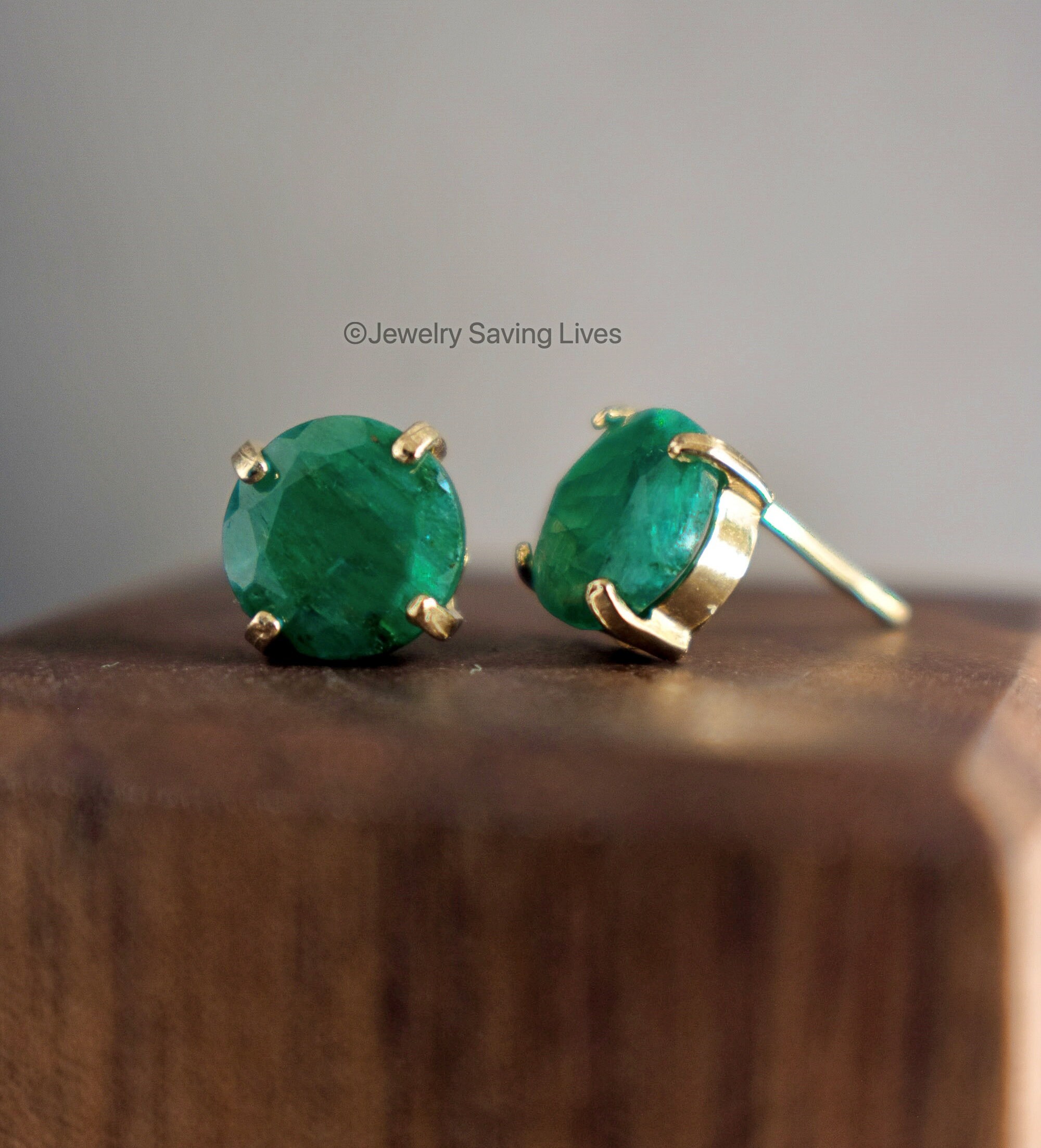 Raw Dark Green Emerald Earrings Showing Natural Veins Emerald Etsy