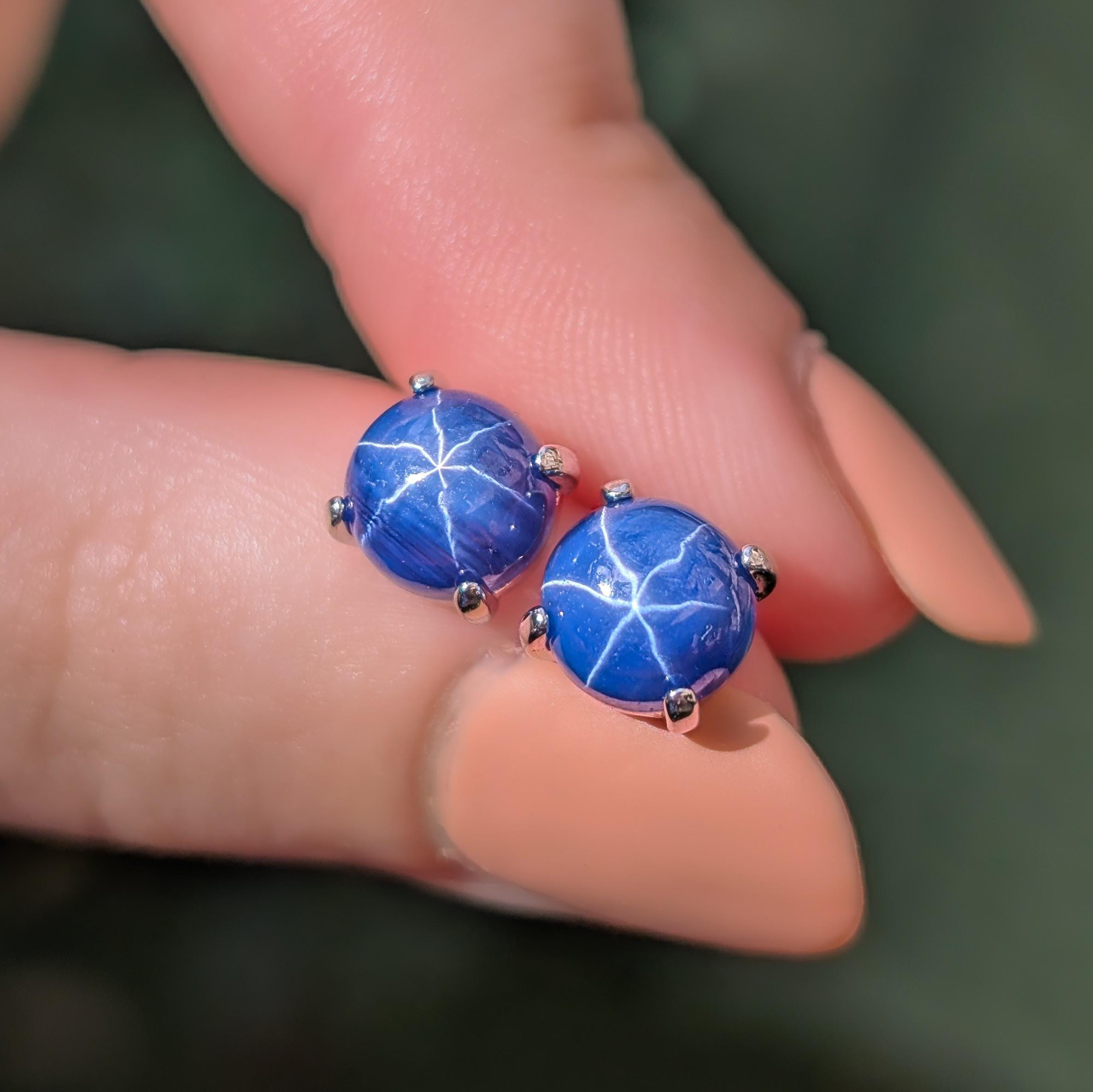 Blue Star Earrings - Etsy