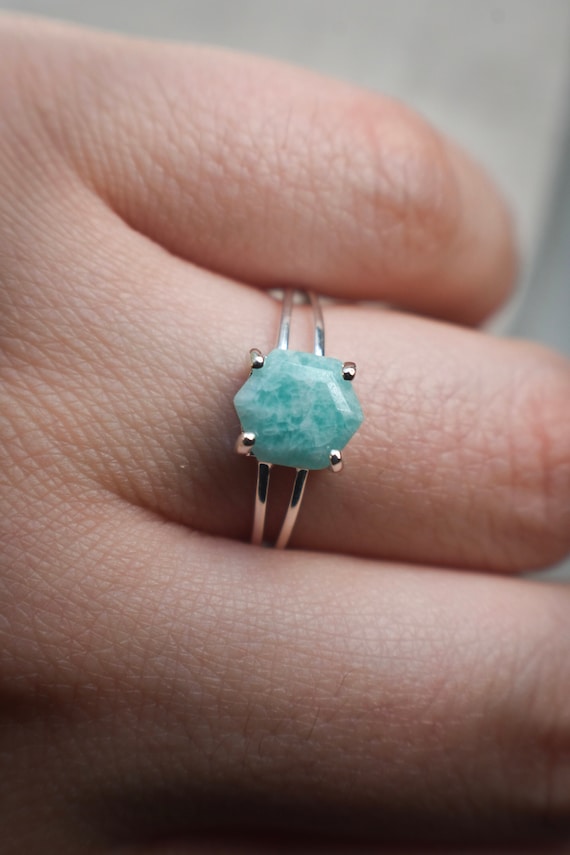 Amazonite engagement rings store