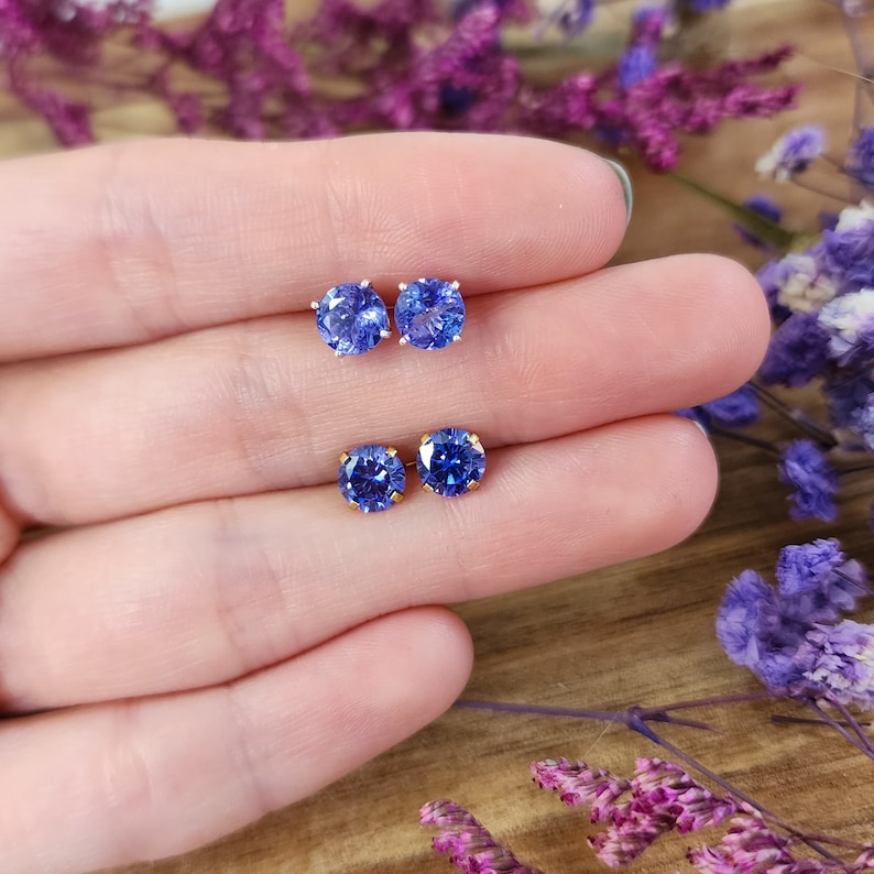 tanzanite studs