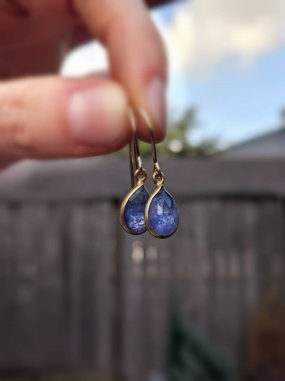 Etsy tanzanite deals earrings