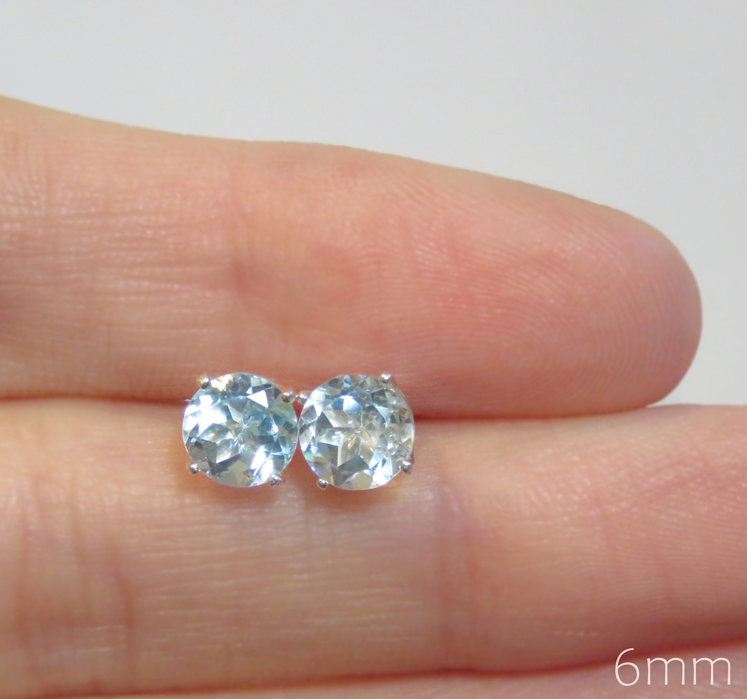 March Birthstone Earrings, Aquamarine Earrings, March Gemstone Jewelry ...