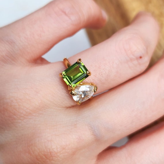 2 Stone Marquise Couple or Mother's Birthstone Ring 2 Stone Marquise Couple or Mother's Birthstone Ring
