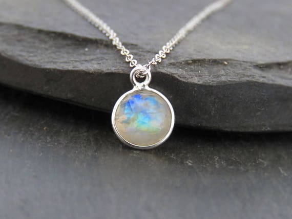 Buy Authentic Moonstone Necklace / Real 925 Sterling Silver Rainbow Moonstone  Necklaces for Women / Genuine Moonstone Jewelry Online at desertcartINDIA