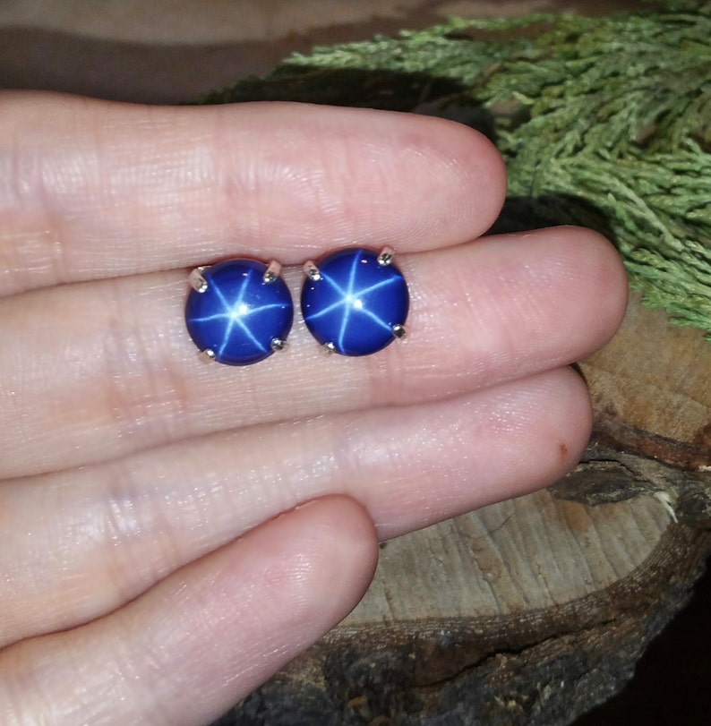 Real sapphire earrings studs Clearance