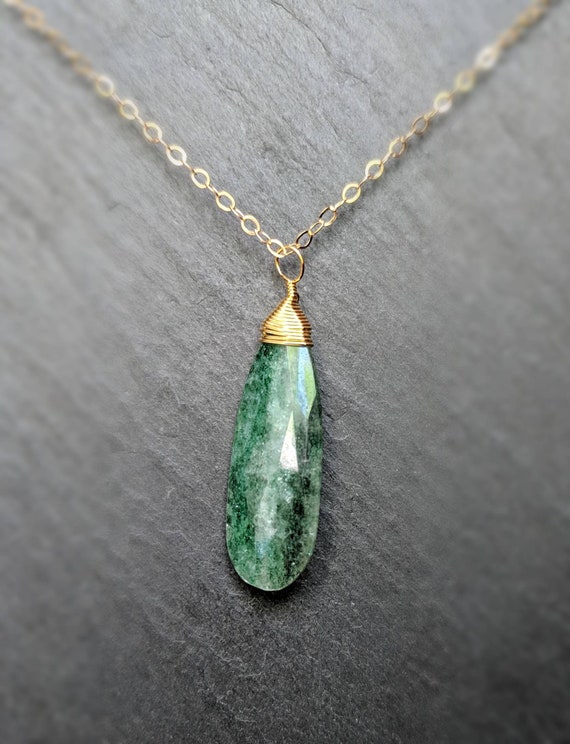 rough emerald necklace