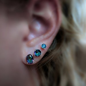 alexandrite earring sizes