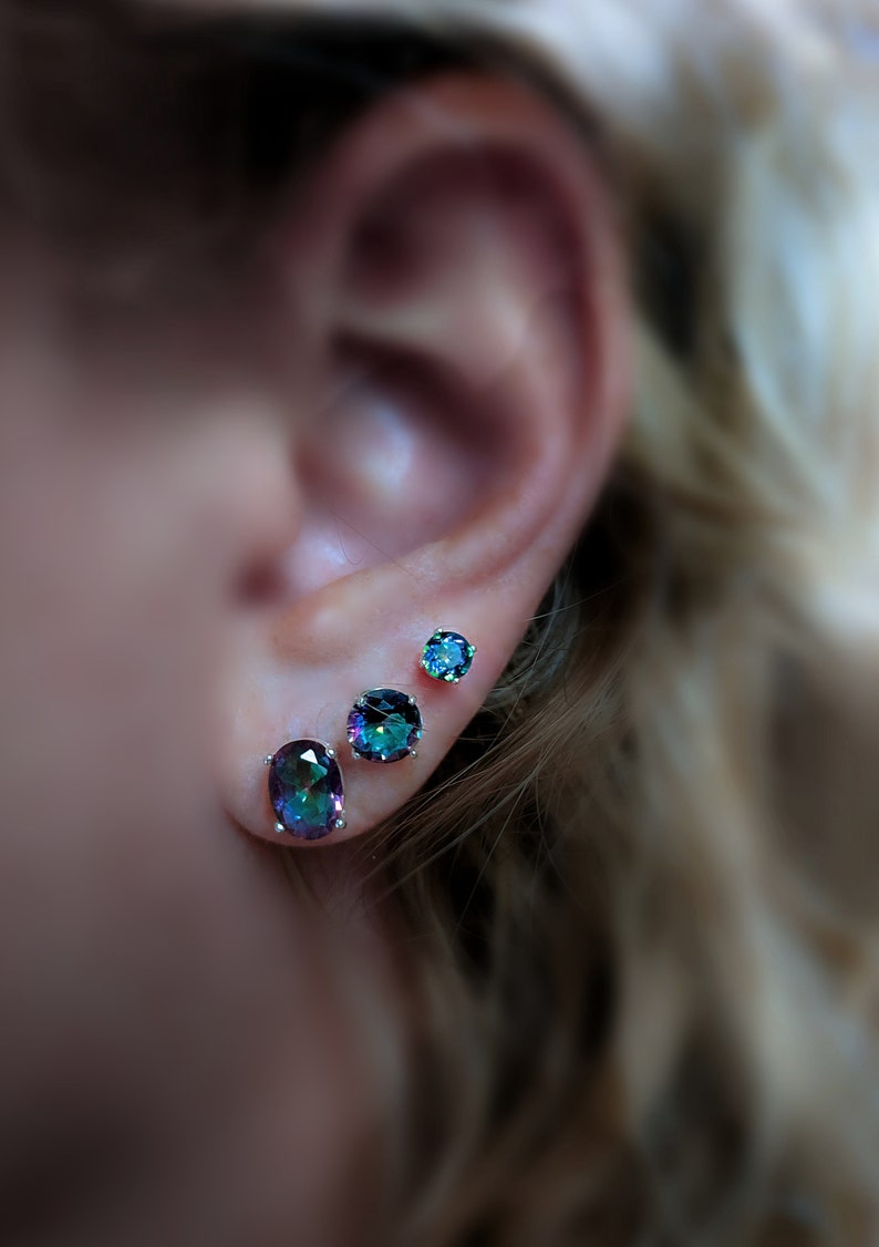 alexandrite earring sizes