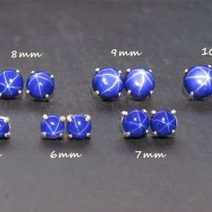 vintage earrings star sapphire