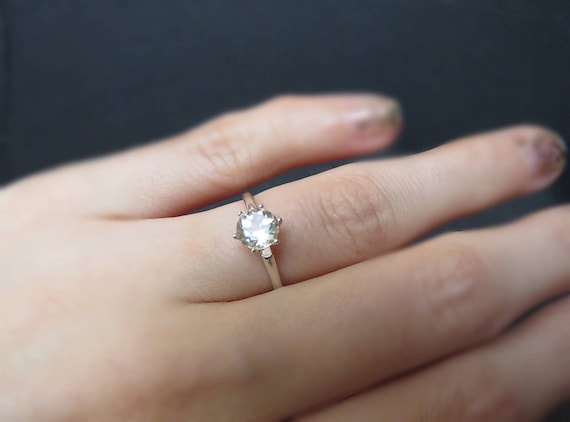 Anello zaffiro champagne anello zaffiro bianco anello di fidanzamento anello zaffiro brillante splendido zaffiro bianco e giallo Etsy Italia