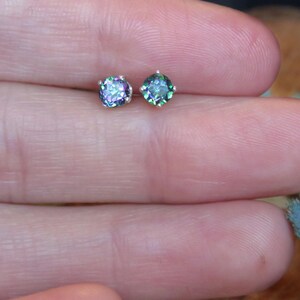 alexandrite stud earrings