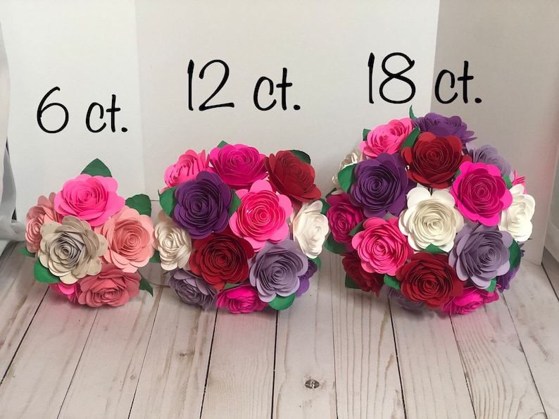 Gift bouquet paper flowers nursery decor paper flower bouquet multi rosettes image 2