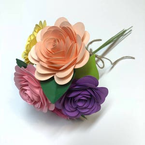 Gift bouquet paper flowers nursery decor paper flower bouquet multi rosettes image 4