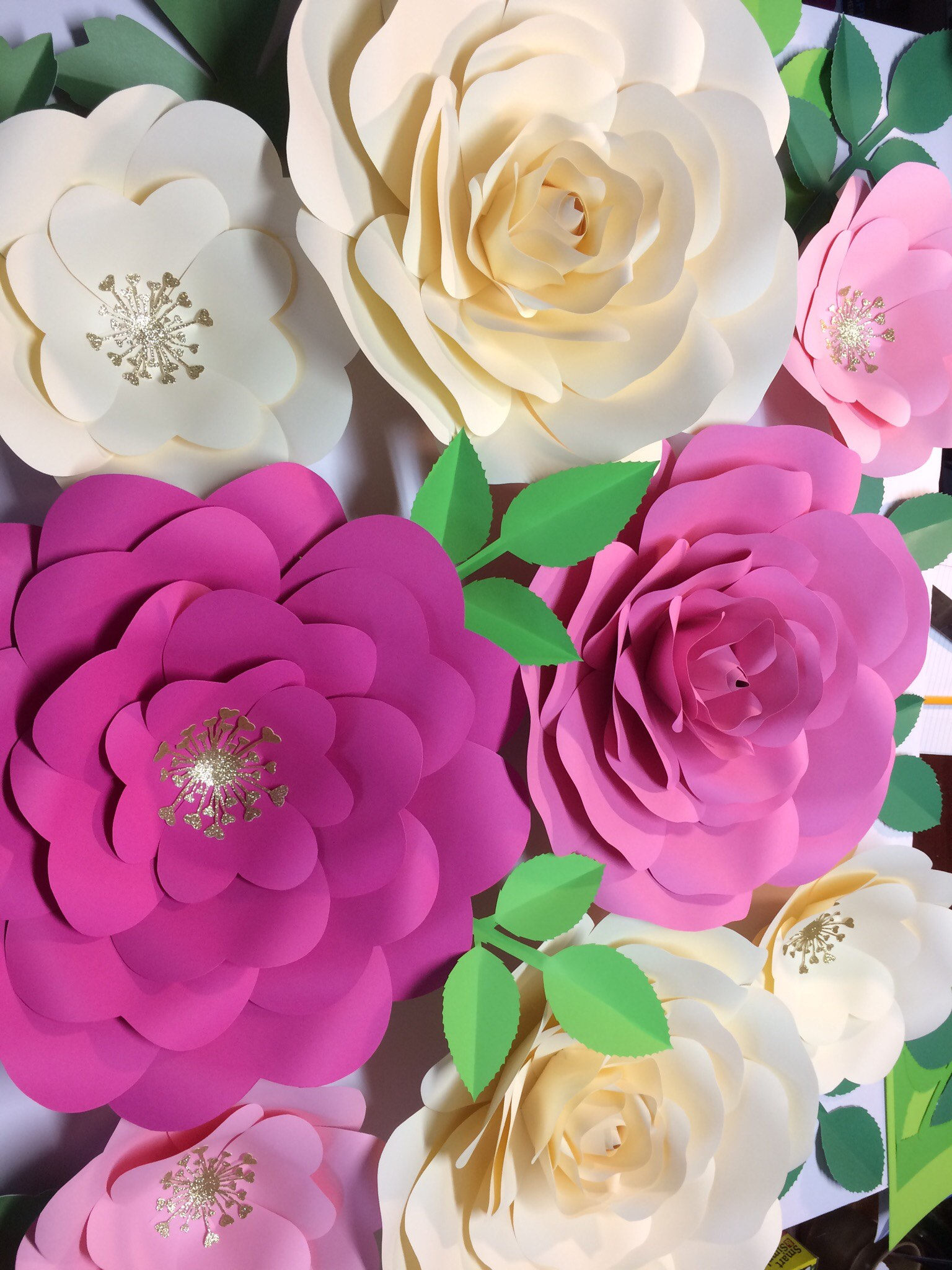 5x8 paper flower backdrop customizable baby shower wedding | Etsy