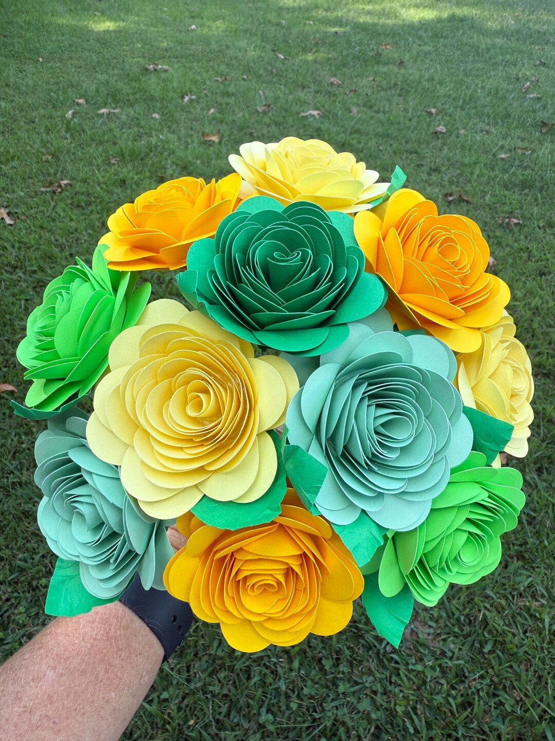 Handmade Paper Flower Bouquet: Colorful Rosettes, Nursery Decor - Etsy
