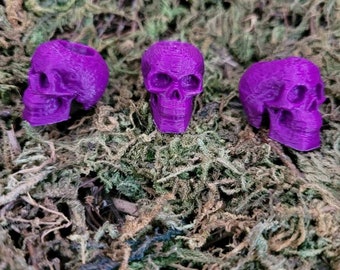 Purple 3D Printed Skull Dreadlock Dread Beads