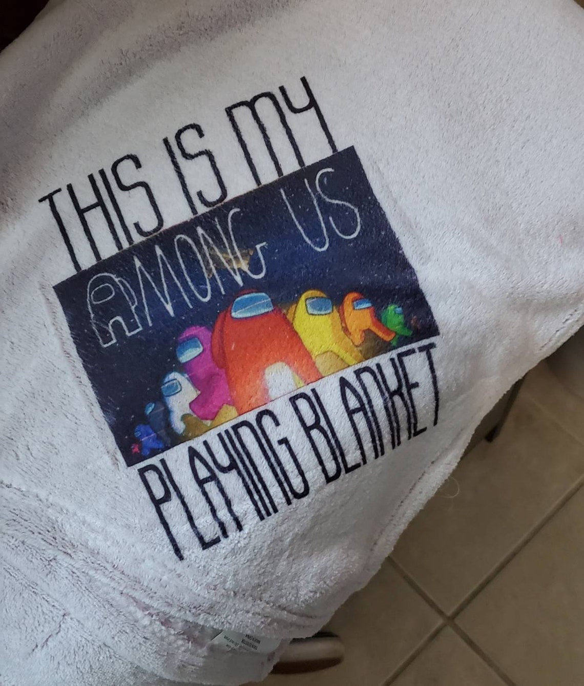 Among Us Throw Among Us Blanket Among us Items Blankets Video Etsy