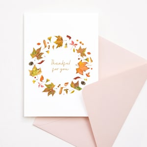 Thankful Printable Card for Fall Greetings, thanksgiving, and Gratitude Moments image 1