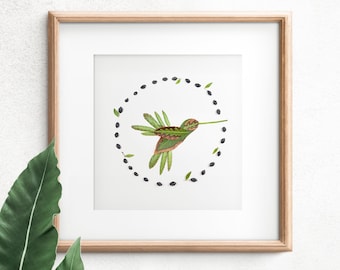Hummingbird print, hummingbird art, Bird print, Hummingbird poster, Bird Lover Gift, Hummingbird gifts