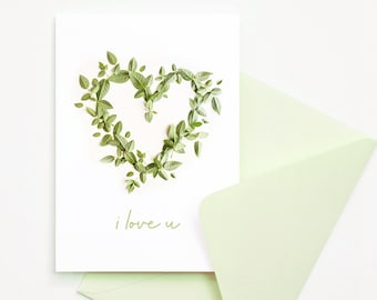 Valentines day card, I Love You Boyfriend Girlfriend Husband Wife, Printable Greeting Card, gardening greeting cards