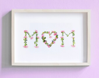 Mothers day gift, Gifts for mom, printable poster, new mom gift, flowers for mom