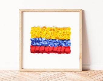 Colombia, Colombia art, Colombia poster, Colombia home decor, Colombia Wall Art, Cartagena, Colombian Art, Tropical Art