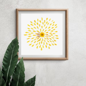 Yellow wall art