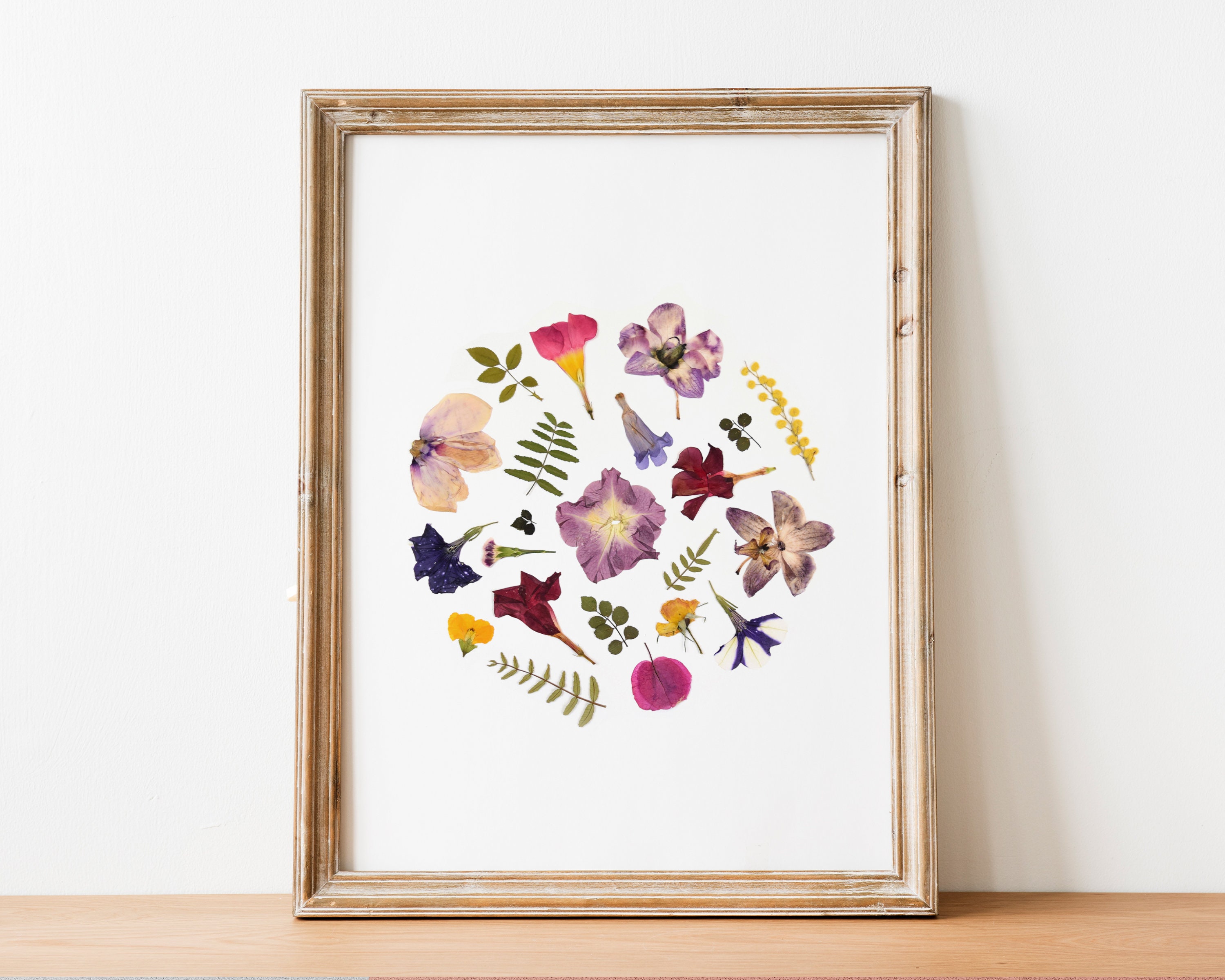Printable wall art Boho wall decor Pressed flower print | Etsy