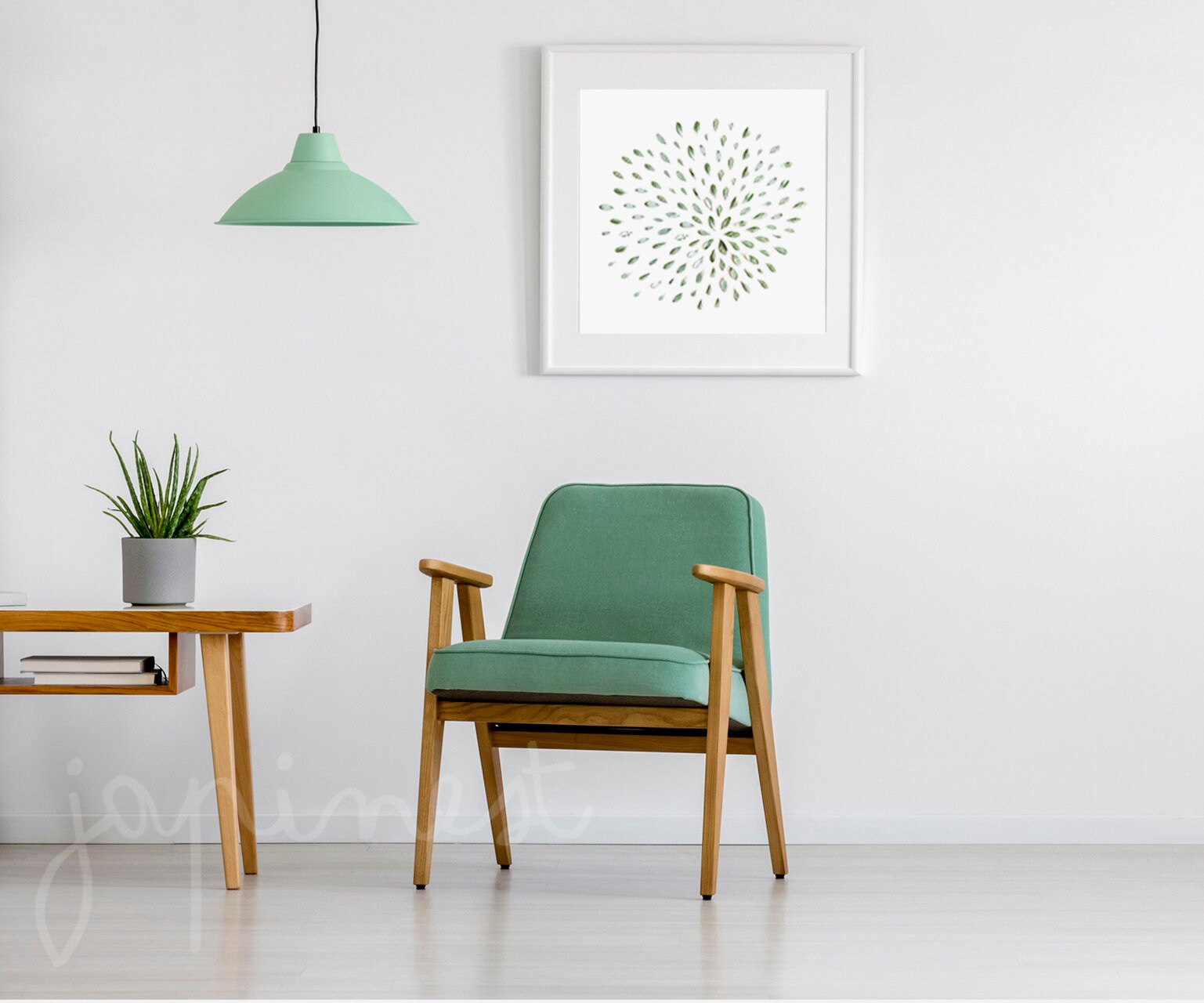 Decoración verde salvia arte de pared de plantas impresión | Etsy