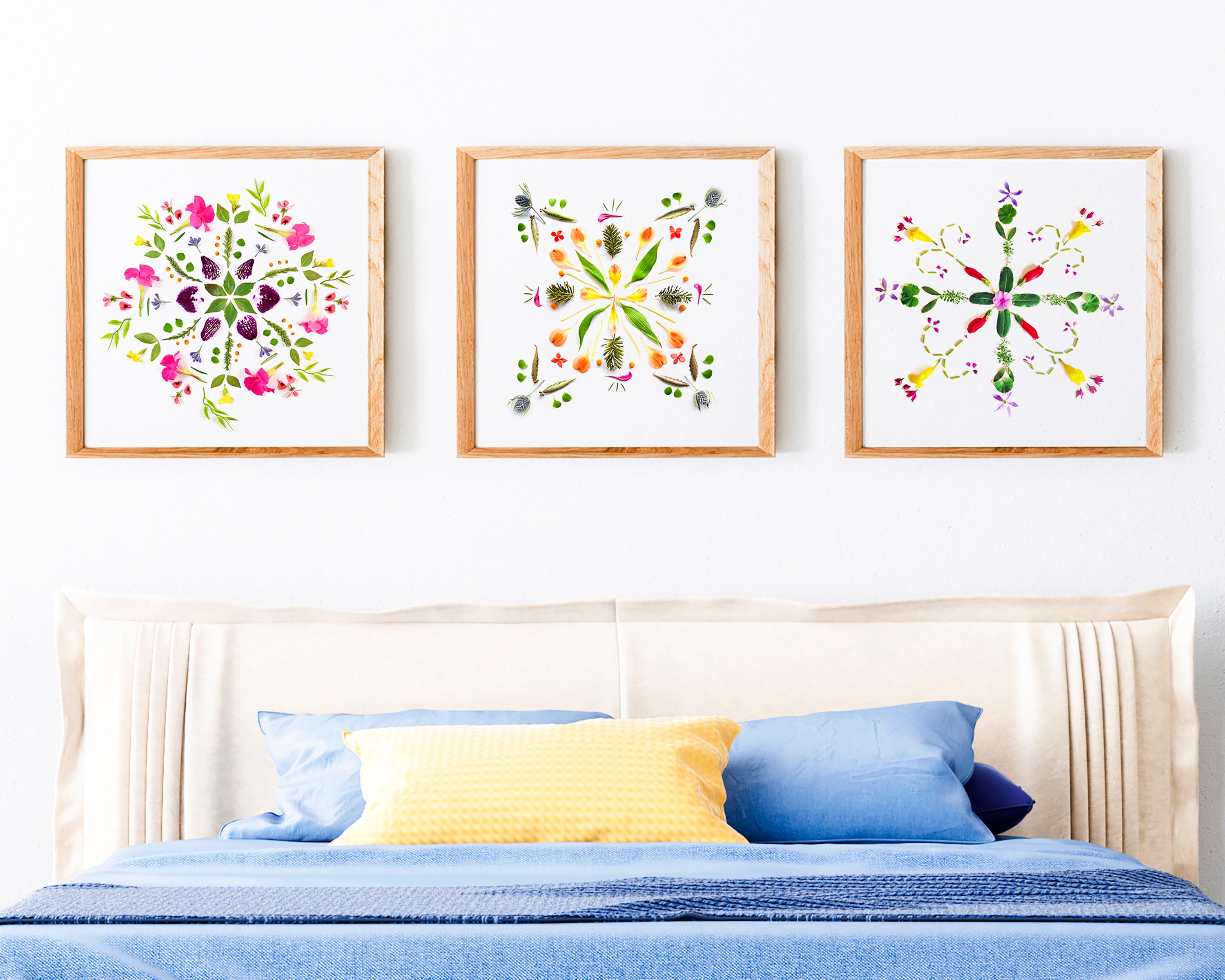 Gallery wall frame set Mandala wall art Set of 3 prints | Etsy