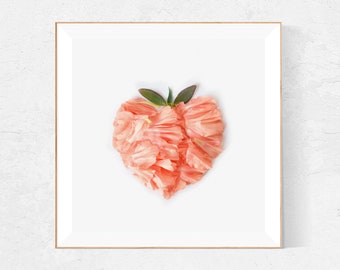 Peach wall art, peach emoji, Peachy PRINT, funny prints, peach decor