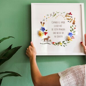 Unique Venezuela Art Made with Flowers, Caballo Viejo Quote Print, Perfect Gift for Your Venezuelan Friend image 4