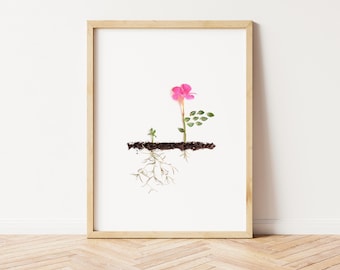 Growth Mindset Poster Mental health prints Psychology Printable wall art Therapy Office Decor school counselor Illustration of plant growing