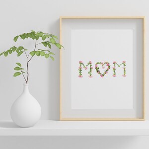 Mothers day gift, Gifts for mom, printable poster, new mom gift, flowers for mom image 6