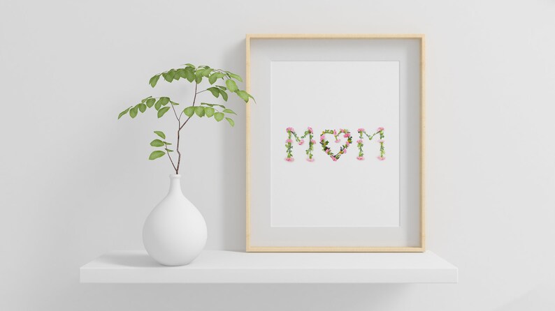 Mothers day gift, Gifts for mom, printable poster, new mom gift, flowers for mom image 6