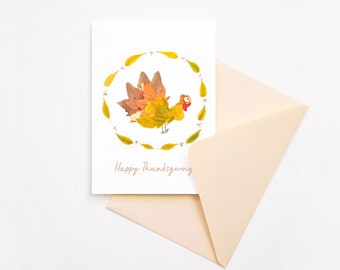 Happy Thanksgiving card, printable card, Thanksgiving greeting card, Printable, Instant download