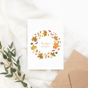 Thankful Printable Card for Fall Greetings, thanksgiving, and Gratitude Moments image 3