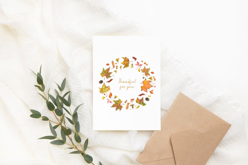 Thankful Printable Card for Fall Greetings, thanksgiving, and Gratitude Moments image 3